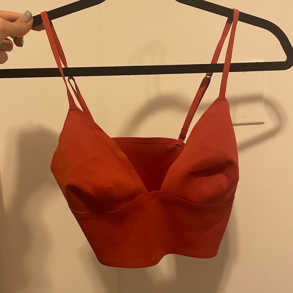 Free People (Intimately) red crop top